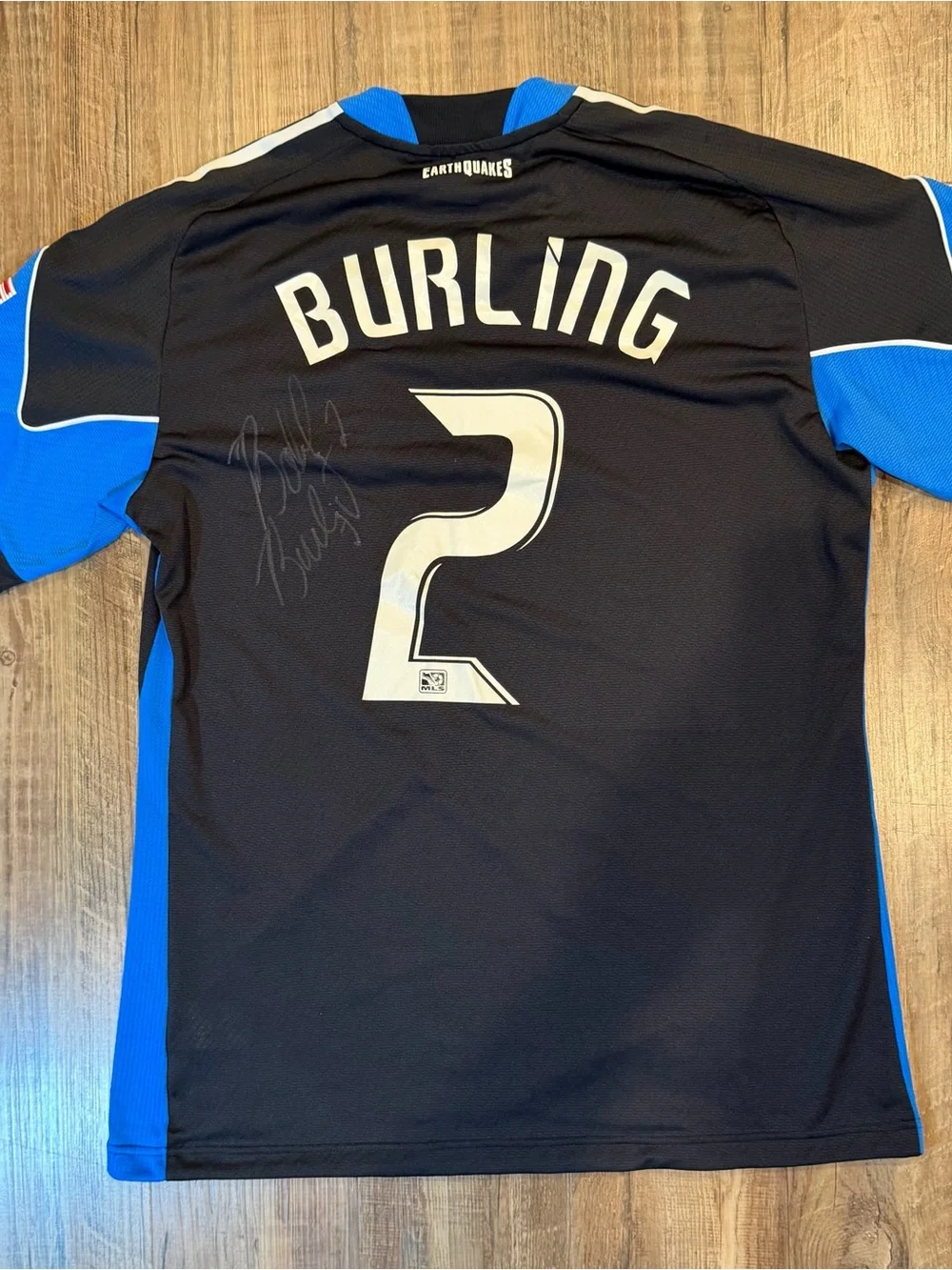 adidas San Jose Earthquakes Black & Blue Soccer Jersey - Amway Logo